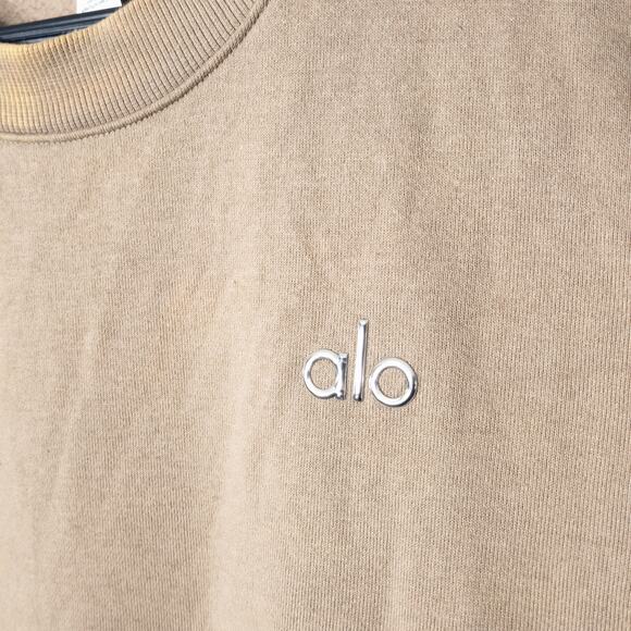 Alo Yoga Women’s Sweatshirt Cleanfit Minimal Sporty Neutralcore Beige Size Large - Picture 3 of 6